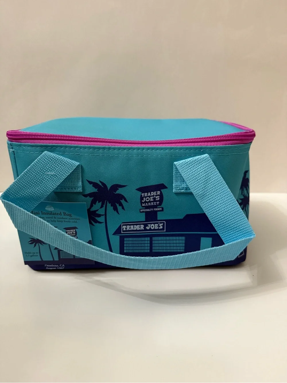 Trader Joe's Blue & Pink Insulated Lunch Bag